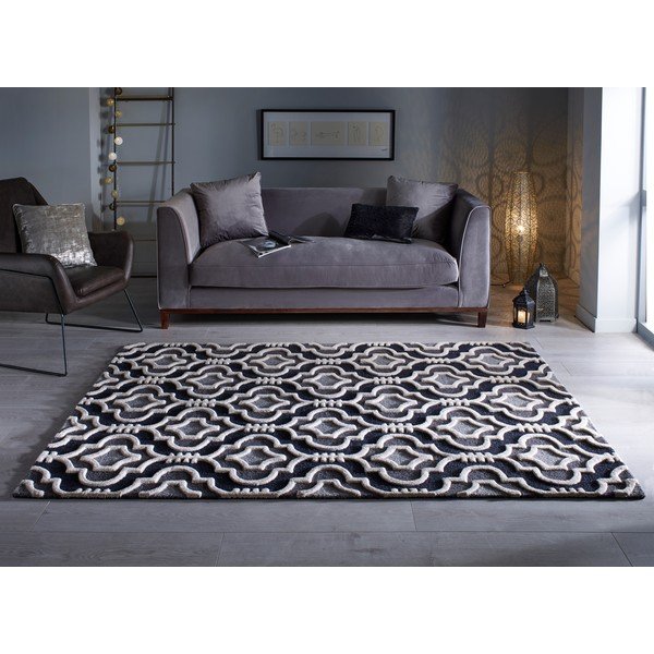 Sivý vlnený koberec 170x120 cm Moorish Amira - Flair Rugs-image-1