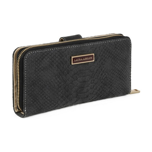 Čierna peňaženka z koženky Laura Ashley Keesey