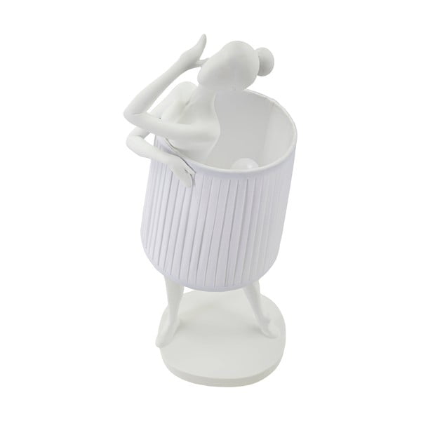 Biela stolová lampa s textilným tienidlom (výška 62,5 cm) Ballet – Mauro Ferretti-image-2