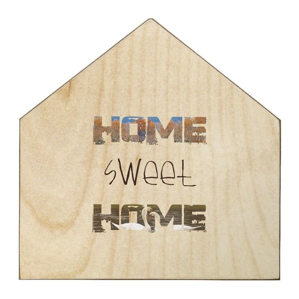 Drevená ceduľa Home Sweet Home, 30x30 cm