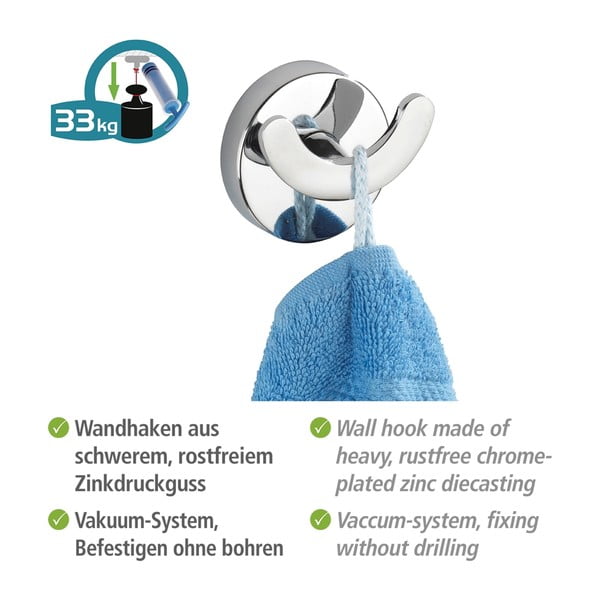 Háčik bez nutnosti vŕtania Wenko Vacuum-Loc Capri Duo, až 33g-image-2