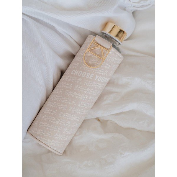 Béžová fľaša z borosilikátového skla s obalom z umelej kože Equa Mismatch Choose, 750 ml-image-1
