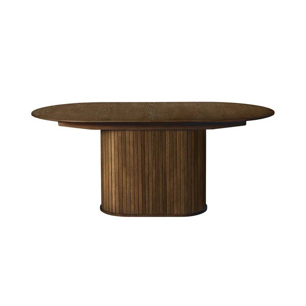 Rozkladací jedálenský stôl s prídavnou doskou v dekore duba 95x180 cm Nola – Unique Furniture-image-1