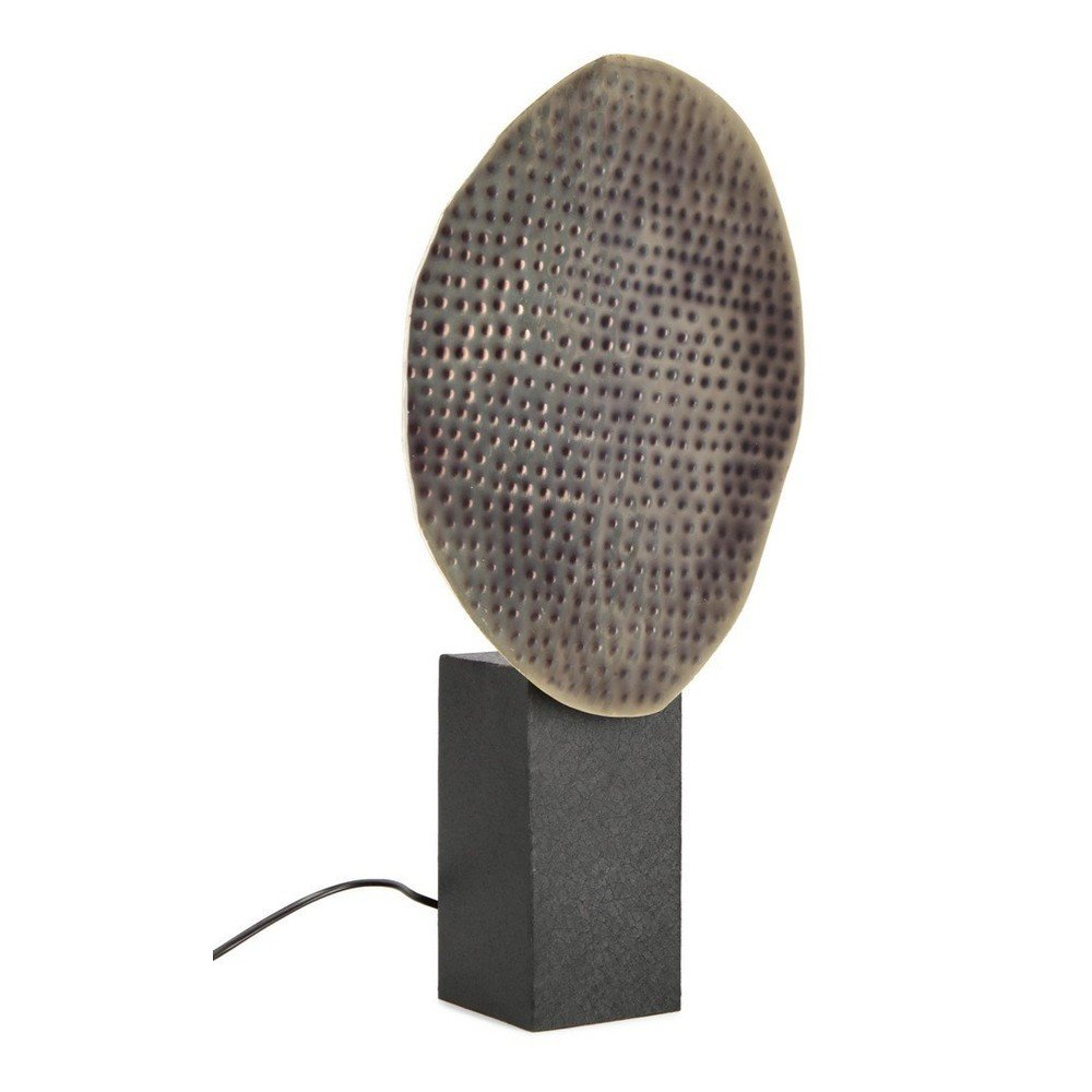 E-shop Antracitová kovová stolová lampa s kovovým tienidlom (výška 57 cm) Neev – Bizzotto