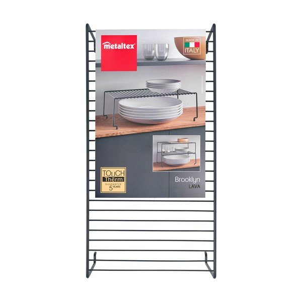 Čierna prídavná polica do kuchyne Metaltex Brooklyn Lava-image-4