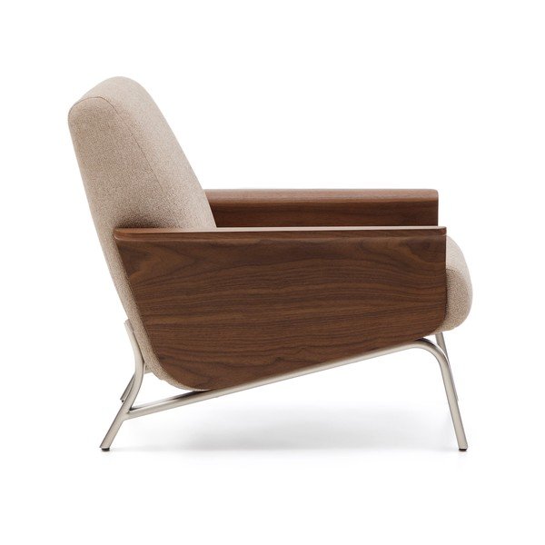 Svetlohnedé ženilkové kreslo Amsen – Kave Home-image-3