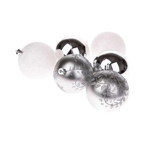 Plastové vianočné gule v súprave 6 ks ø 8 cm – Dakls
