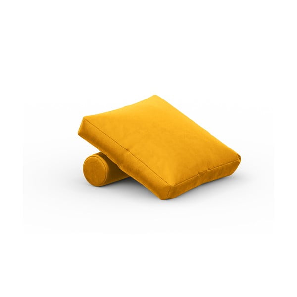 Žltý zamatový vankúš k modulárnej pohovke Rome Velvet - Cosmopolitan Design