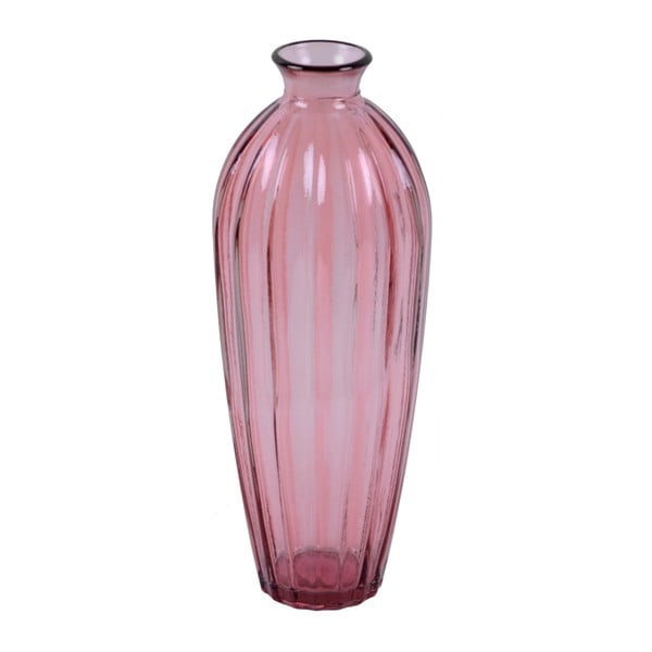 Ružová váza z recyklovaného skla Ego Dekor Etnico, výška 28 cm