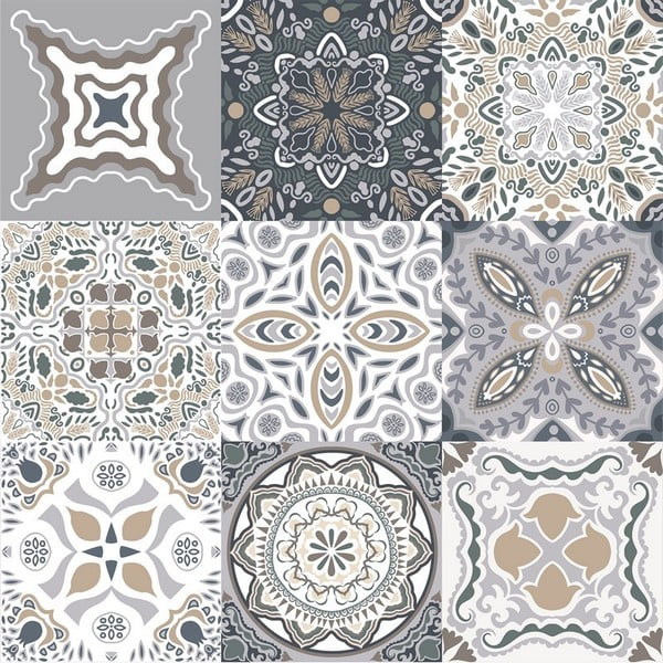 Súprava 9 dekoratívnych samolepiek na stenu Ambiance Orfeo, 10 × 10 cm-image-2