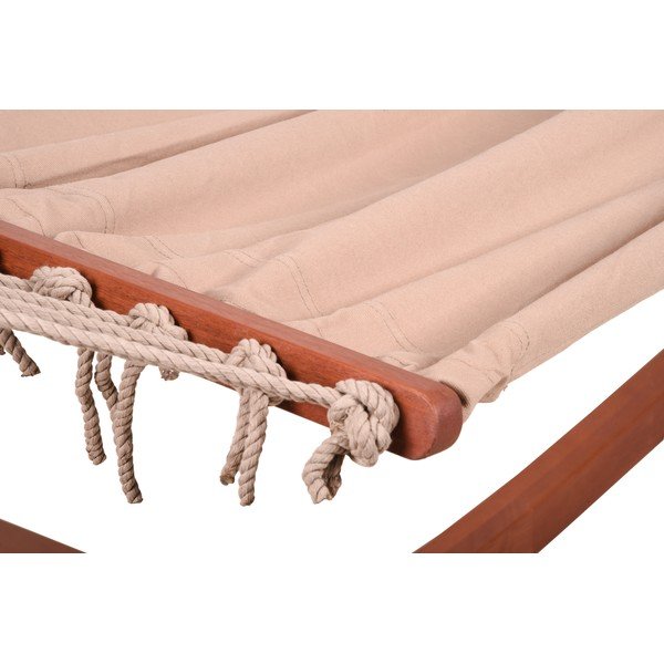 Záhradné hojdacie ležadlo na konštrukciu z eukalyptového dreva Garden Pleasure Hammock Madeira-image-2
