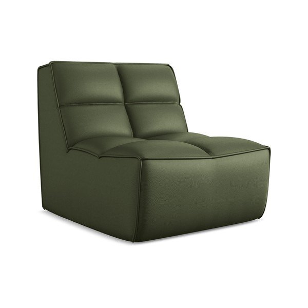 Zelený modul pohovky z imitácie kože Kalai – Makamii-image-2