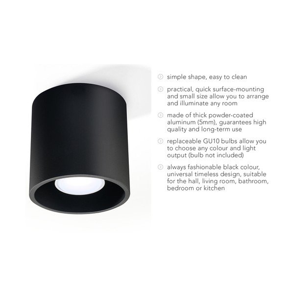 Čierne stropné svietidlo Sollux Roda-image-4