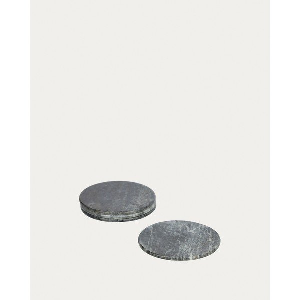Sivé mramorové tácky v súprave 4 ks Tresa – Kave Home-image-4