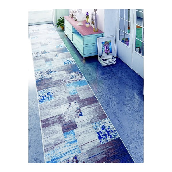 Modrý koberec Muriel Sento, 80 × 160 cm