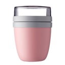 Ružový desiatový box na jogurt Mepal Ellipse