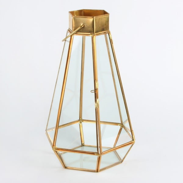 Medený lampáš Hestia Geo, 27 cm