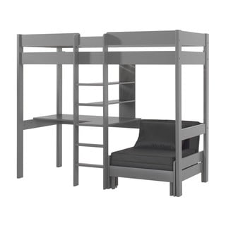 Sivá vyvýšená detská posteľ 90x200 cm Pino - Vipack