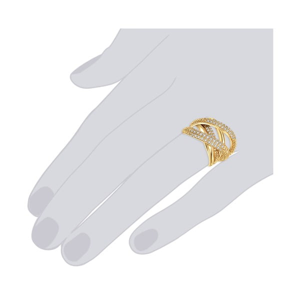 Dámsky prsteň zlatej farby Tassioni Barbara, 52-image-1