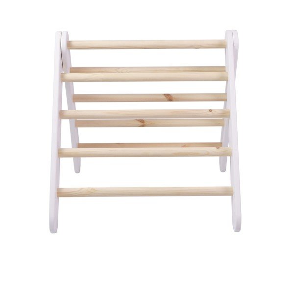 Biely pikler trojuholník z borovicového dreva 46x87x60 cm Montessori – Meowbaby-image-3