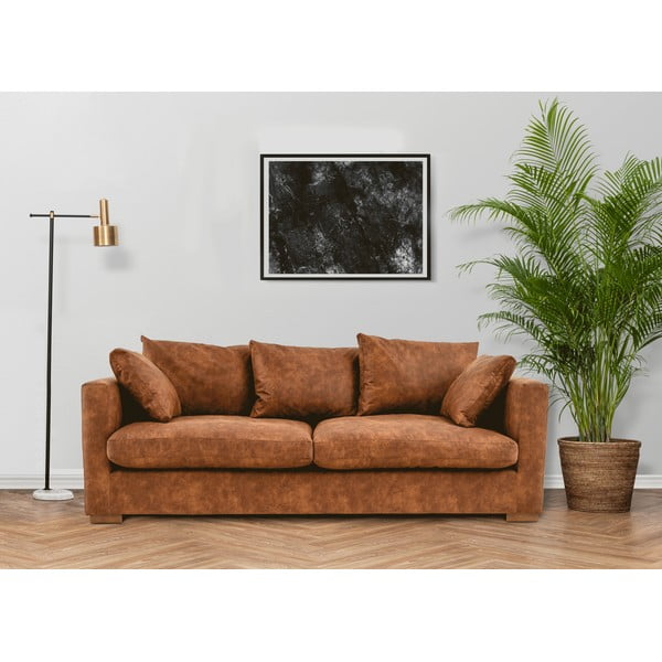 Koňakovohnedá pohovka 220 cm Comfy – Scandic-image-1