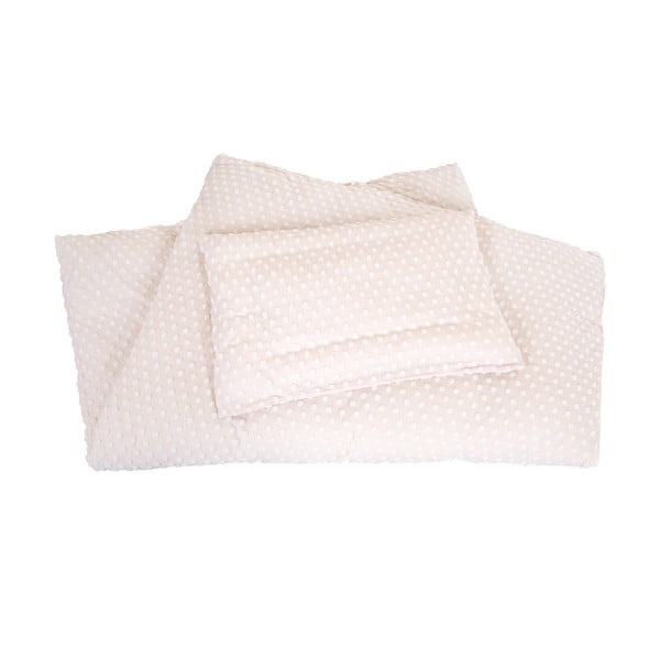 Béžové detské obliečky do postieľky s prímesou bavlny 100x135 cm Frosty Almond – Roba-image-2