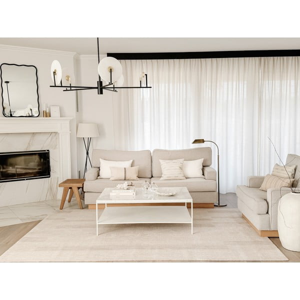 Béžový vlnený koberec 160x240 cm Agnus Brush Lines – Agnella-image-2