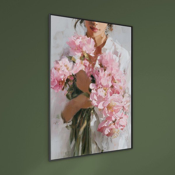 Tlačený obraz s rámom/na plátne 70x100 cm Floral Embrace – Styler-image-1