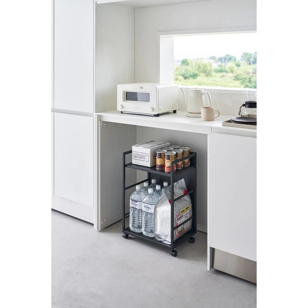 Čierny kovový pojazdný regál 42x60 cm Tower – YAMAZAKI-image-3