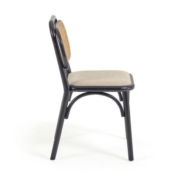 Čierno-béžová jedálenská stolička Doriane – Kave Home-image-4