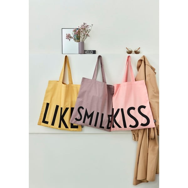 Žltá plátená taška Design Letters Like-image-1