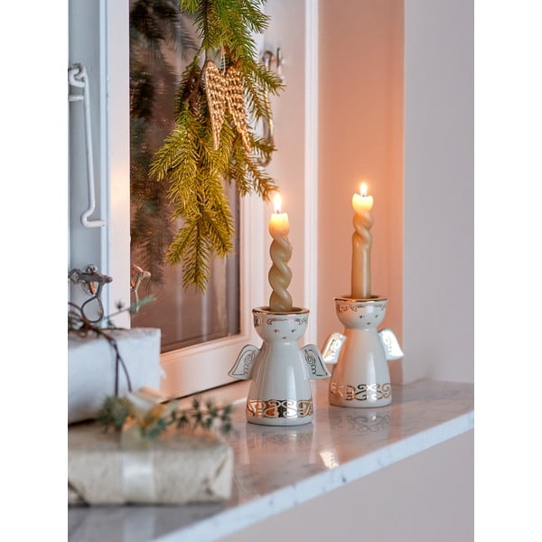 Kameninové svietniky v súprave na čajovú sviečku 2 ks Faella – Bloomingville-image-2