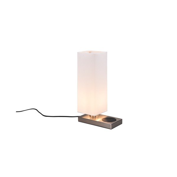 Stolová lampa s bezdrôtovou nabíjačkou v striebornej farbe (výška 35 cm) Haley - Reality-image-2