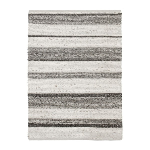 Sivý ručne tkaný vlnený koberec Linie Design Wonders, 200 x 300 cm