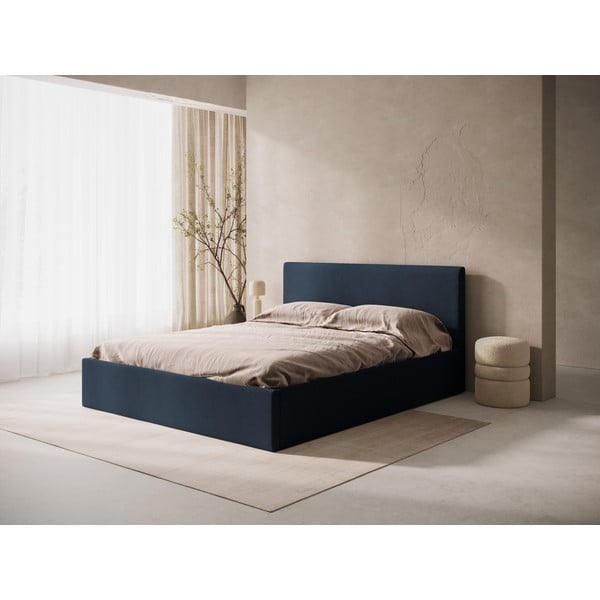 Tmavomodré čalúnené čelo postele 190,5x100 cm Remo – Micadoni -image-1