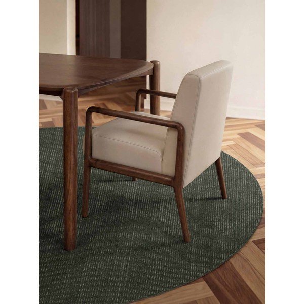 Tmavozelený ručne tkaný vlnený okrúhly koberec ø 160 cm Greenwich – Ted Baker-image-1