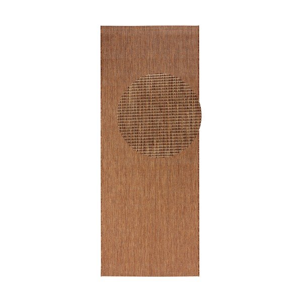 Hnedý behúň vhodný aj do exteriéru Match, 80 × 200 cm