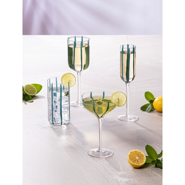Poháre v súprave 4 ks na sekt 180 ml Stripe – Ladelle-image-1