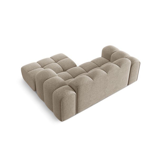 Svetlohnedá ženilková rohová pohovka (pravý roh/s leňoškou) Treno – Cosmopolitan Design-image-3