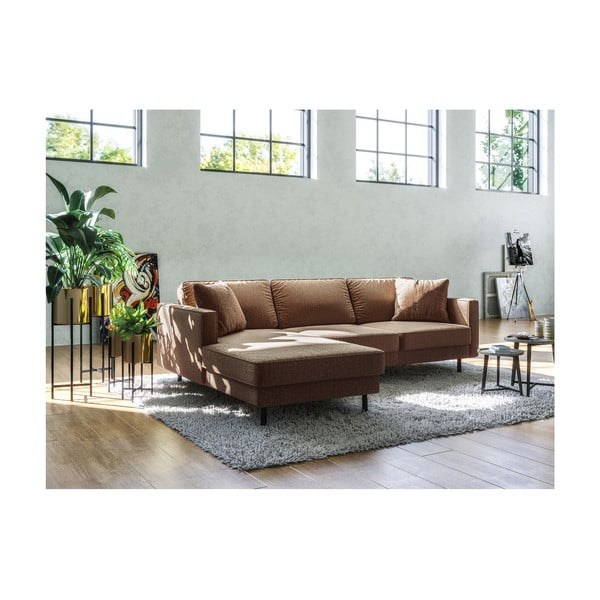 Ílovohnedá rohová pohovka MESONICA Kobo, pravý roh-image-3