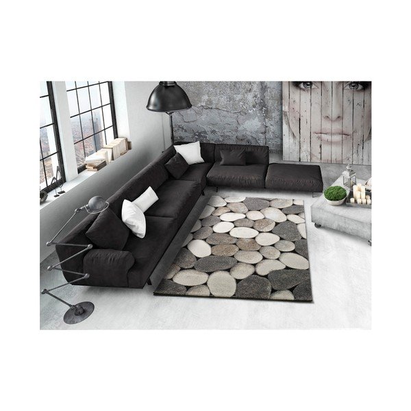Sivý koberec Universal Pebble, 140 × 200 cm-image-1