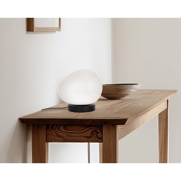 Čierno-biela stolová lampa (výška 19 cm) Stones – Candellux Lighting-image-1