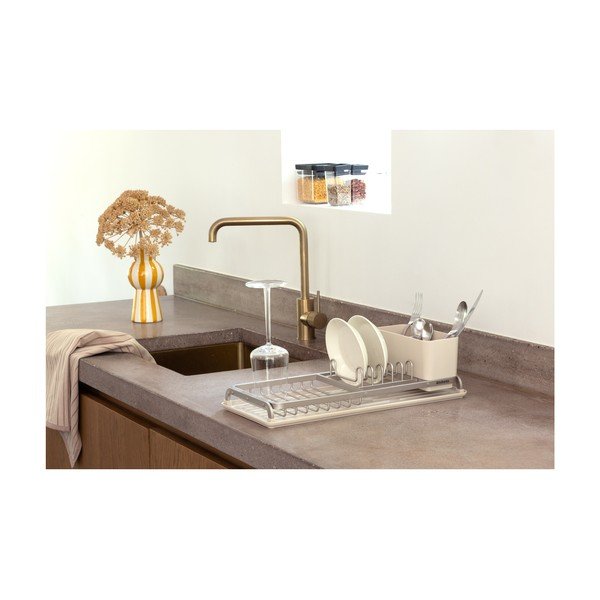 Béžový kovový odkvapkávač 46x20 cm – Brabantia-image-1
