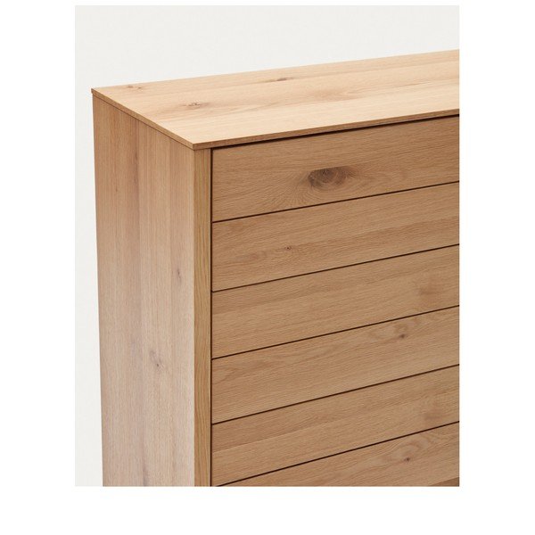 Vysoká komoda v dekore duba v prírodnej farbe 100x97 cm Alguema – Kave Home-image-4