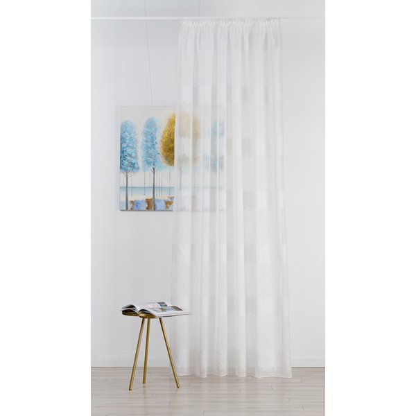 Biela záclona 140x260 cm Musette – Mendola Fabrics-image-1