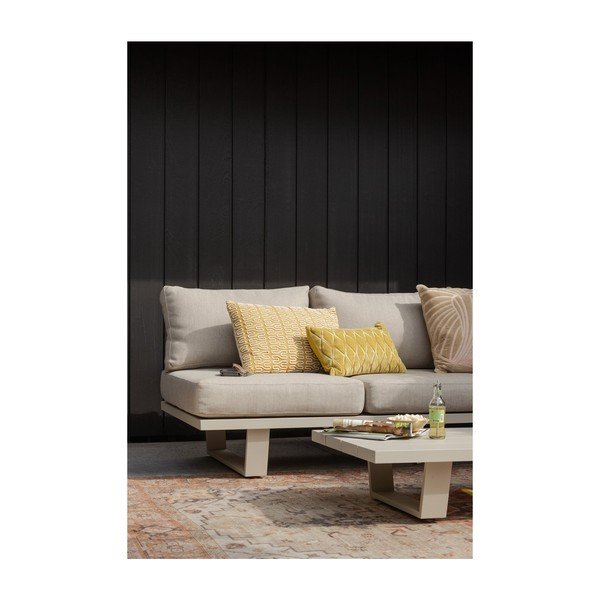 Sivobéžová čalúnená záhradná pohovka Bear – WOOOD-image-4