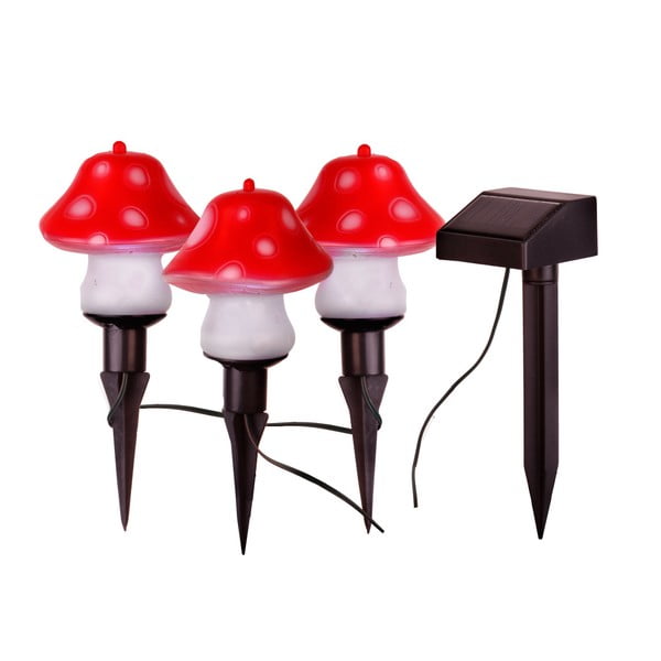 Lampášiky Solar Energy Mushrooms Sticks, 3 ks