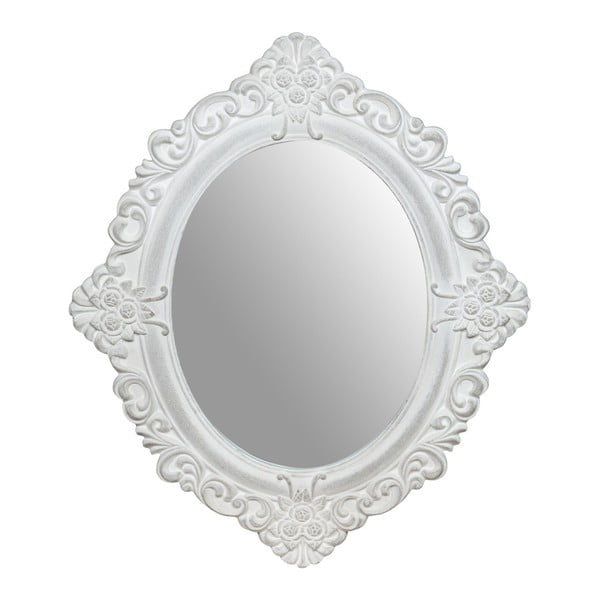 Biele zrkadlo Biscottini Oval