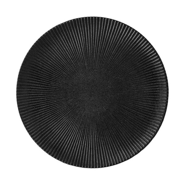 Čierny tanier z kameniny Bloomingville Neri, ø 29 cm