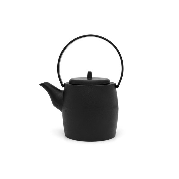 Čierna kanvica na čaj z liatiny so sitkom 1,2 l Kobe – Bredemeijer